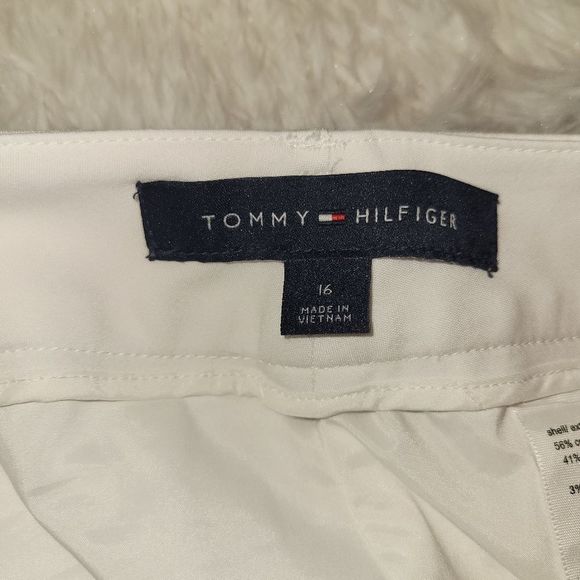 Tommy Hilfiger cropped lined white pants - Picture 3 of 8